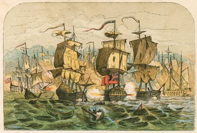 Defeat of the Dutch Fleet by Admiral Blake by English School